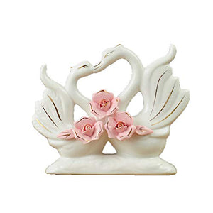 ZGPTX Ornamenti in Ceramica Cigno Regali di Nozze creativi Moderni Soggiorno Mobile TV Decorazione armadietto del Vino