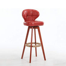 Seggiola da bar Sgabello da bar Cucina Sgabello da bar per la colazione con gambe in legno cuoio PU Adatto per la cucina colazione in famiglia home cafe Bar ufficio centro commerciale Adatto per soggi