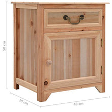 Festnight Comodino Marrone 40x30x50 cm in Legno di Paulownia
