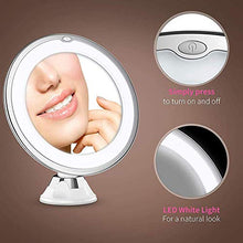 DRBZ Specchio da trucco flessibile 10X Specchi di ingrandimento LED illuminato Touch Screen Vanity Specchio Portatile Dressing Table Cosmetici Specchi