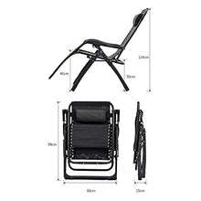 Sywlwxkq Sedia Pieghevole reclinabile, sedie a gravità Zero per impieghi gravosi, sedie a Sdraio, Sdraio, Sdraio, Sdraio, Sdraio, Patio in Spiaggia, Campeggio, Larghezza Super 66/72 cm (col