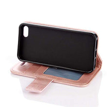 Bear Village® Cover per Apple iPhone SE/iPhone 5 5s, Anti Graffio Custodia in Pelle con TPU Interno, Alta qualità iPhone SE/iPhone 5 5s Cover con Chiusura Magnetica, Oro Rosa