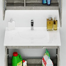 Mobile Lavabo Bagno Bagno Cabinet Combinazione Lavello Spazzole da Terra WC per Servizi igienici Vanity Marble Facile da Pulire (Color : Gray, Size : 47x81x85cm)