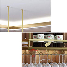 AT Organizzare Cucina Red Wine Glass Rack Upside Down Casa Hanging Hanging Holder Creatività Bancone Calici Stile Europeo Soffitto Shelf, Golden/Commerciali Cantine Club / 100cmx35cm