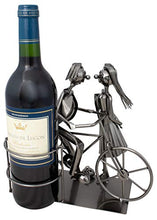 BRUBAKER portabottiglie vino coppia con bicicletta Deco-oggetto portabottiglie in metallo con biglietto di auguri per regalo di vino
