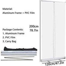 Topniu. (Utilizzando nel business) Roll Up Banner 120x200cm Startning Sneeze Guardia da pavimento | Rullo trasparente Pull Up Banner Pop-up PVC Schermo divisorio in PVC trasparente, schermo protettivo