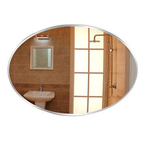 ZHAS Specchio da Bagno a Parete Ovale Orizzontale o Verticale Premium Frameless Kit Completo di qualità per casa/Camera da Letto/corridoio (5 Dimensioni)