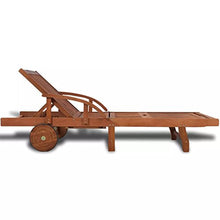 Tidyard Lettini da Giardino, Lettino Prendisole in Legno Massello di Acacia 200x68x83 cm