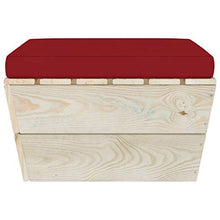 vidaXL Ottomana da Giardino su Pallet con Cuscino in Legno di Abete