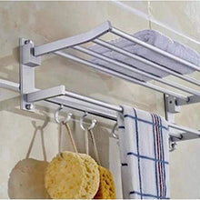 DXMRWJ Mensola angolare per Bagno Mensola portaoggetti in Acciaio Inox Mensola Porta Asciugamani Pieghevole Montato Nuovo Gancio per Organizer Appendiabiti Mensola per Bagno