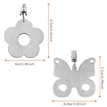 Yisscen Fermagli per tovaglie acciaio inossidabile, pesi per tovaglie con clip in acciaio, fermagli per tovaglie, ideali per la decorazione di matrimoni in giardino di famiglia, argento (8PCS)