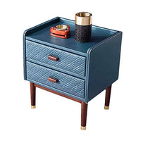 lqgpsx Comodino in Stile Nordico,Comodino Blu con Doppio cassetto,Armadio Piccolo,Comodino,Tavolo