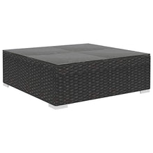SKM Set Divani da Giardino 6 pz con Cuscini in Polyrattan Nero P