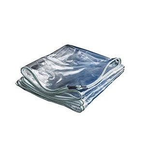 MTYLX Telo Multiuso per Esterni, Telo in Pvc Trasparente Trasparente con Occhielli per Auto da Campeio 400G / M²,un,3X5M
