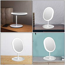 VORCOOL Specchio per Il Trucco A LED Specchio per Il Trucco da Tavolo Specchio per Il Trucco Ovale Ingrandimento da Tavolo Specchi per La Casa da Tavolo Bagno Doccia da Viaggio