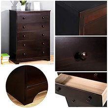 L.W.S Mobili per Camera da Letto Cassettiera 5 cassetti cassettiera cassettiera cassettiera Cabinet Cabinet caffè Espresso in Legno di ciliegio