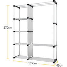 YWXG Bellissimo Armadio Portatile Semplice Dormitorio Singolo Ampio Armadio Assemblato Armadio Richiudibile Cabina Armadio Salvaspazio Guardaroba Canvas Wardrobe Clothes Storage