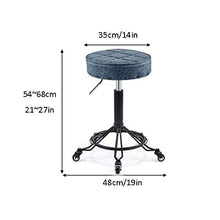 Poltrone Nubao Sgabelli regolabili con rotelle, girevole Bellezza Sgabello con Brown sedile in pelle sintetica, Altezza regolabile 43-53 cm, Reggere il peso di 160 Kg, Estetista sgabello con schienale