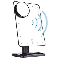 LOVEHOUGE Specchio Cosmetico con LED Bluetooth Specchio per Trucco con Luci E Lente d'Ingrandimento 10X,Touch Screen,Bluetooth Wireless,Vivavoce E Caricatore USB