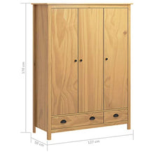 Cikonielf Armadio a tre ante con 2 cassetti e 5 ripiani per vestiti, camera da letto, casa, dimensioni: 127 x 50 x 170 cm