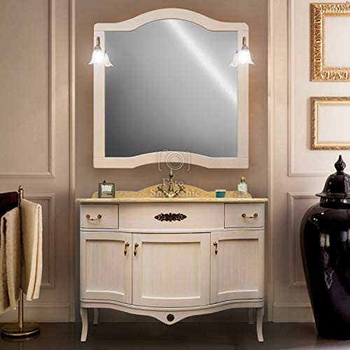 SHOP CHIC mobile bagno con lavabo in stile provenzale colore avorio anticato
