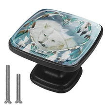 Lupo Bianco Pomelli per Porta Set di 4 Pomelli per Mobili Manopole per Cassetti Cucina Armadio Vetro