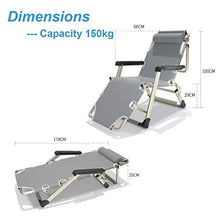 XLYYHZ Sedia Zero Gravity Sedia Zero Gravity ， Lettino Prendisole ， Sedia Pieghevole da Giardino in Metallo Sedia da Ufficio reclinabile per Esterni Rilassante con Cuscini Spessi Blu Chaise Lounger