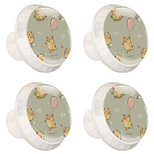 Maniglie per cassetti Manopole per cassetti Manopole rotonde Confezione da 4 per armadietto, cassetti, cassettiere, cassettiere ecc. Maiale E Ananas Dorati