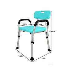 NZDY Articoli Essenziali per la Casa, Sgabello da Bagno Regolabile in Altezza Sgabelli da Bagno, Sgabello da Bagno Antiscivolo Sgabello da Bagno per Anziani con Braccioli Schienale Sgabello da Bagno