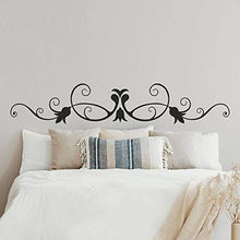 T-MK452 - Adesivi per testiera del letto, 26 x 140 cm, colore: Nero