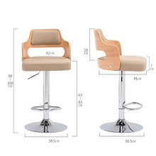 Ljings - Sgabello girevole regolabile, sedia da banco per pub, sedia imbottita con schienale medio, per sedili ergonomici, da cucina, da pranzo, colore: blu