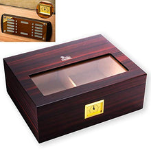 AP.DISHU Desktop Sigari Scatole con Umidificatore E Igrometro Materiale Cedro Spagnolo per Conservare E Conservare I Sigari La Scelta Migliore per I Collezionisti,#b