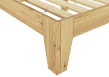 Erst-Holz Solido Matrimoniale in Pino massello 140x200 Anche per Ragazzi con doghe rigide 60.62-14