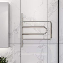 JYH Portasciugamani Girevole a Parete Portasciugamani Portasciugamani in Acciaio Inox Portasciugamani Organizer Rotazione di 180 ° Finitura Spazzolata per Bagno Cucina,Plug in
