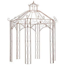 vidaXL Padiglione da Giardino Stabile per Piante Rampicanti Stile Vintage Design ad Arco Resistente Gazebo Chiosco Tendone Marrone Anticato in Ferro