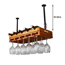 SBDLXY Scaffale da Bar Scaffali sospesi a soffitto Portabottiglie Portabottiglie da Parete | Portabottiglie e Bicchiere | Arredamento per la casa e la Cucina | Rack di stoccaggio | Espositore per d