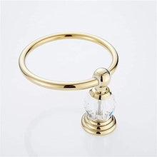 Ghelf Asciugamano da bagno in acciaio inox stile europeo Asciugamano Asciugamano Asciugamano in lega di zinco Accessori per il bagno e Base di cristallo Decorazione di lusso Gold Lucido Giacca Asciuga