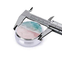Scatola rotonda per medicina portatile, mini pillole in metallo, dispenser per pillole, borsa da tasca, regalo da viaggio, oceano