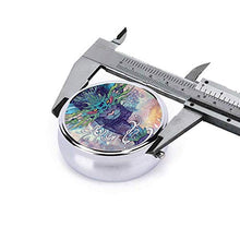 Spectral Cat - Contenitore rotondo per pillole, 3 scomparti, in metallo, per medicina e vitamine, per viaggi all'aperto