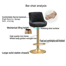 Sgabelli da Bar Sedia Set di 2/4 Sedia da bar in flanella, Sollevamento meccanico Sedia a barre rotante a 360 °, sedia girevole domestica, sgabello alto con sgabello posteriore, sgabello da bar Regola
