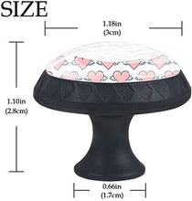 Flying Pink Heart Love Angel Pattern Pomelli per Porta Set di 4 Pomelli per Mobili Manopole per Cassetti Cucina Armadio Vetro