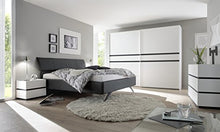Arredocasagmb.it Letto Matrimoniale Moderno Ecopelle Grigio Gambe Ferro sospeso Camera da Letto 160x195 COMI