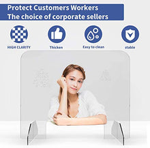 WLHER Guardia per starnuti Portatile, Barriera divisoria per Ufficio, con Finestra di transazione per banconi, Utilizzato in Bar, scuole, luoghi di Lavoro, ristoranti,40 * 50cm
