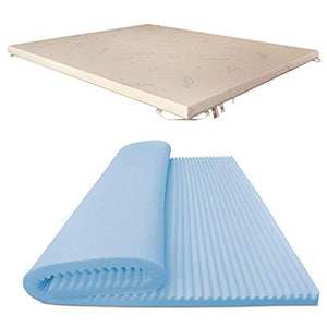 Baldiflex Topper Correttore Materasso Singolo in Memory Foam Fresh Wave, Fodera in Maxicool Sfoderabile, Fresco, Traspirante, ergonomico, antiacaro, 80 x 190 cm h 6 cm