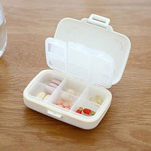 BGSFF Portapillole settimanale in plastica con Coperchio Porta da Viaggio Scatola da Viaggio Creativa Portatile per medicinali Staccabile Bianca
