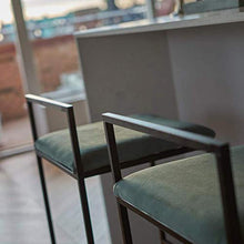 LWW Sgabelli, Sedie Casa elegante decoro in metallo Pedane Schienale Sgabelli per cucina bar caffetteria, Altezza seduta 66cm, Carico massimo 200Kg Design moderno,verde,76 cm