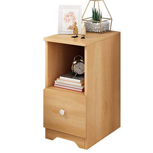 Comodino Solido Tavolo in Legno Camera da Letto della Famiglia Locker Semplice Addensare Studio di pompaggio Bagno Soggiorno Corridoio FANJIANI (Color : Maple, Size : 20X32X45cm)