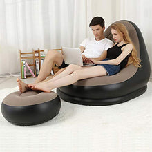 ZWNLL - Divano gonfiabile portatile con poggiapiedi, pieghevole, pieghevole, per casa, interni, esterni, campeggio, giardino