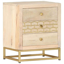 Tidyard Comodino Classico con 3 Cassetti in Legno Massello di Mango 40x30x50 cm,Comodino Camera da Letto,Comodino Cameretta,Comodino Classico,Comodino con Cassetti,Comodino Rustico