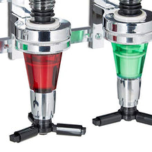 Relaxdays Spillatore da Parete, Bar Butler per 6 Bottiglie, Dosatore Professionale da 3 cl, 53x36x11 cm, Argento, Alluminio